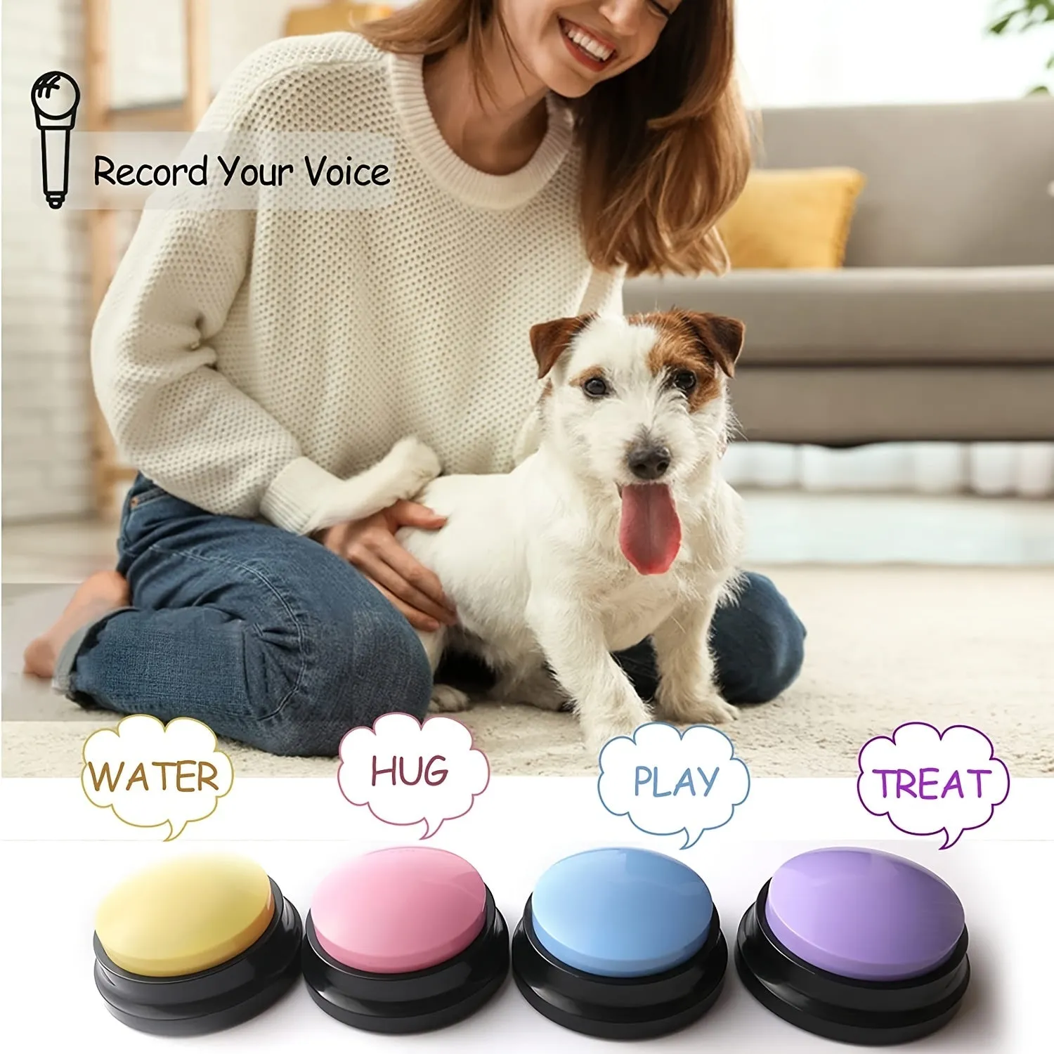 4pcs Pet Training Buzzers Talk with your dog wirelessly