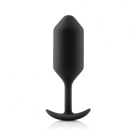 Premium Medium-Sized Weighted Silicone Anal Plug by b-Vibe Snug Plug 3