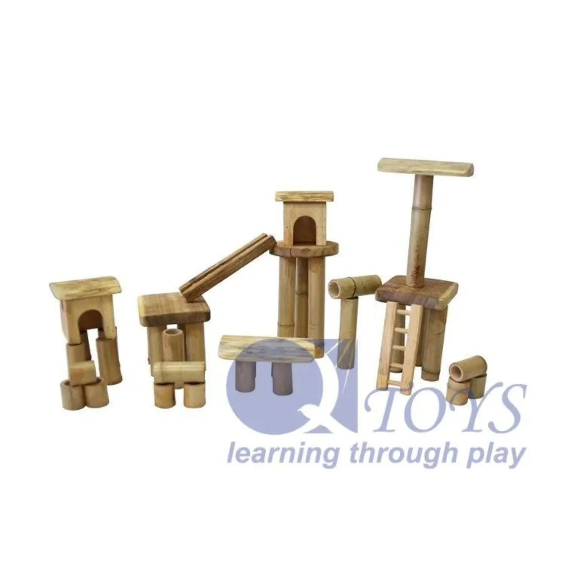 Bamboo Building Set with Houses