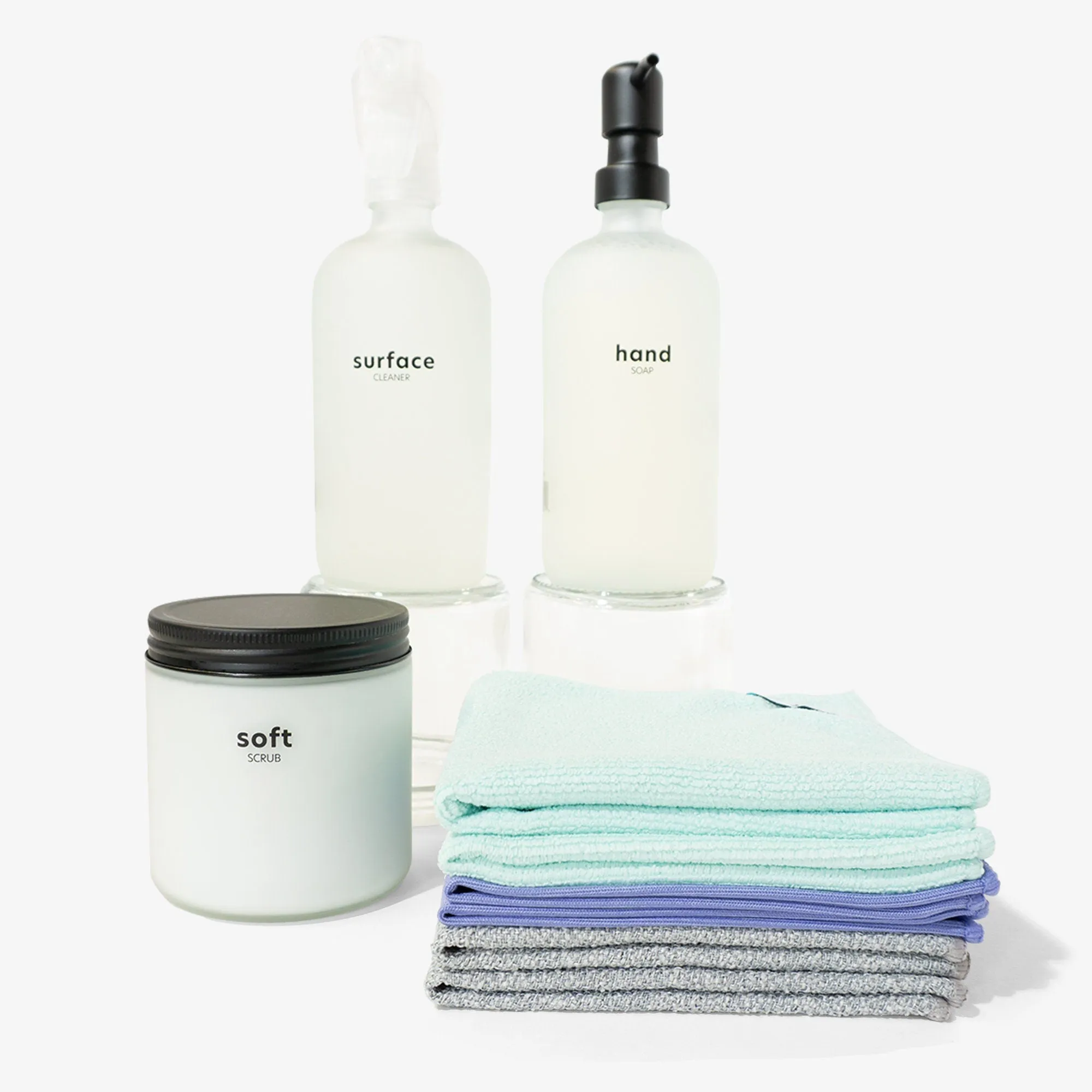 Bathroom Cleaning Kit (Glass Jar) Non-Toxic Natural Cleaner - Eco-Friendly Surface Cleaner