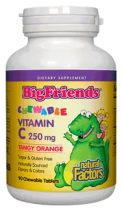 BIG FRIENDS CHEWABLE VITAMIN C 250 MG, TANGY ORANGE, 90 CHEW TAB