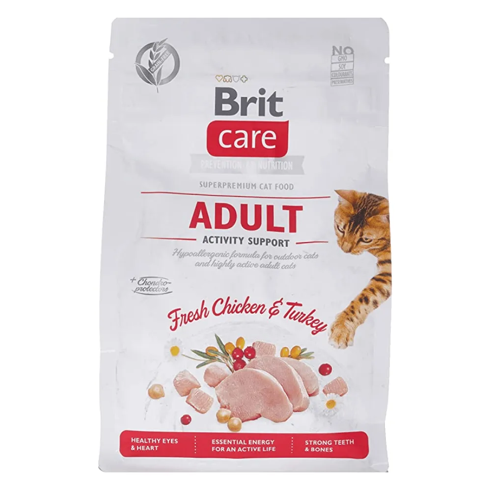 Brit Care Fresh Chicken & Turkey Activity Support Adult Cat Dry Food