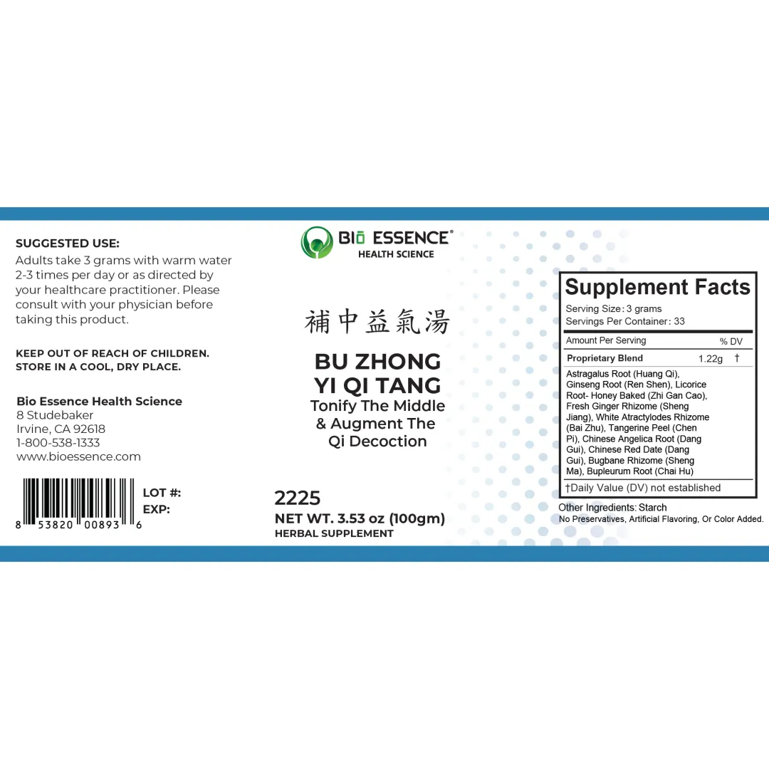 Bu Zhong Yi Qi Tang 3.53 oz by Bio Essence Health Science