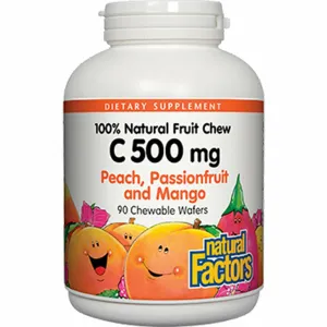 C 500 mg Peach, Passionfruit, Mango 90 chews by Natural Factors