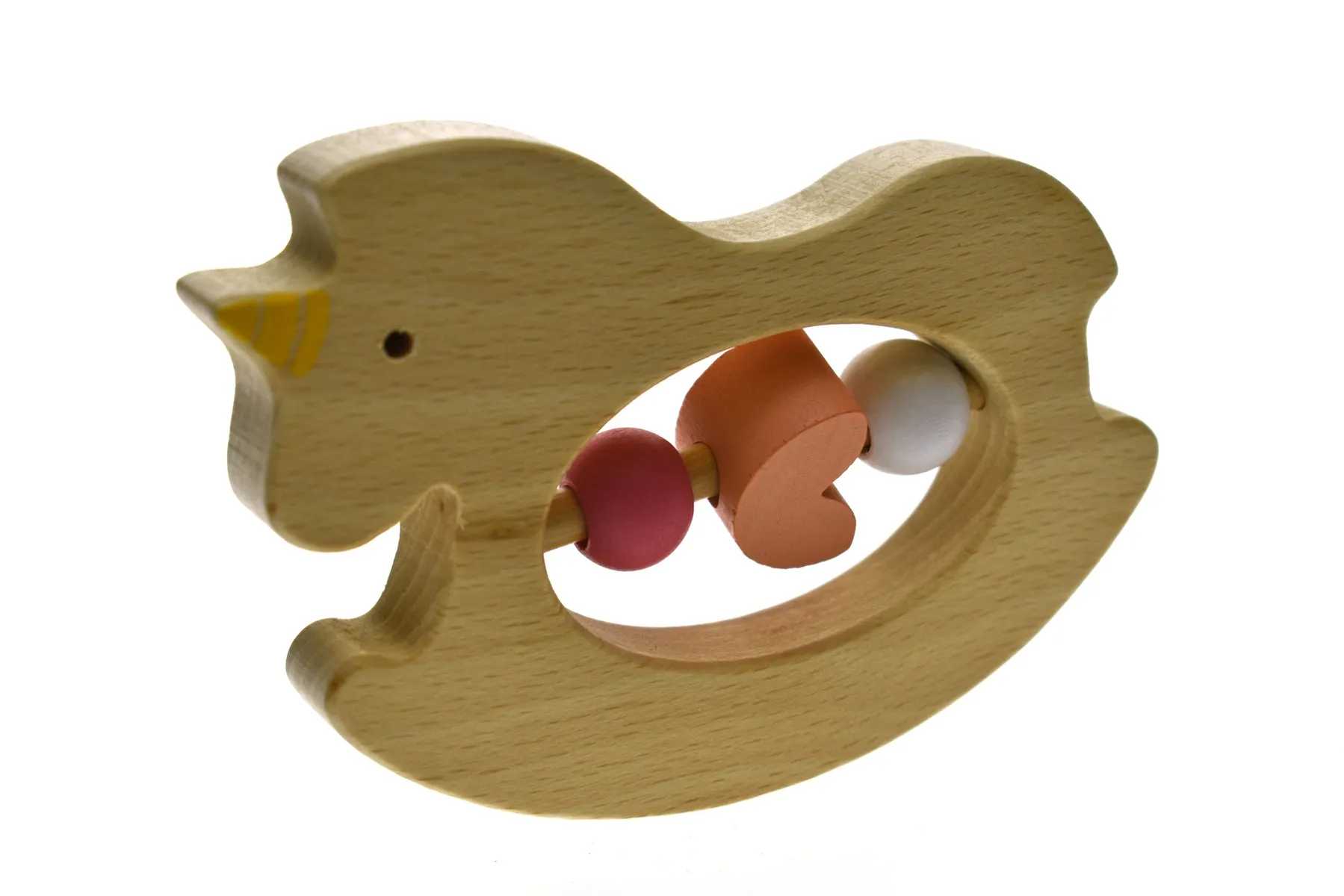 Calm & Breezy Toys - Wooden Animal Rattle - Assorted Colours