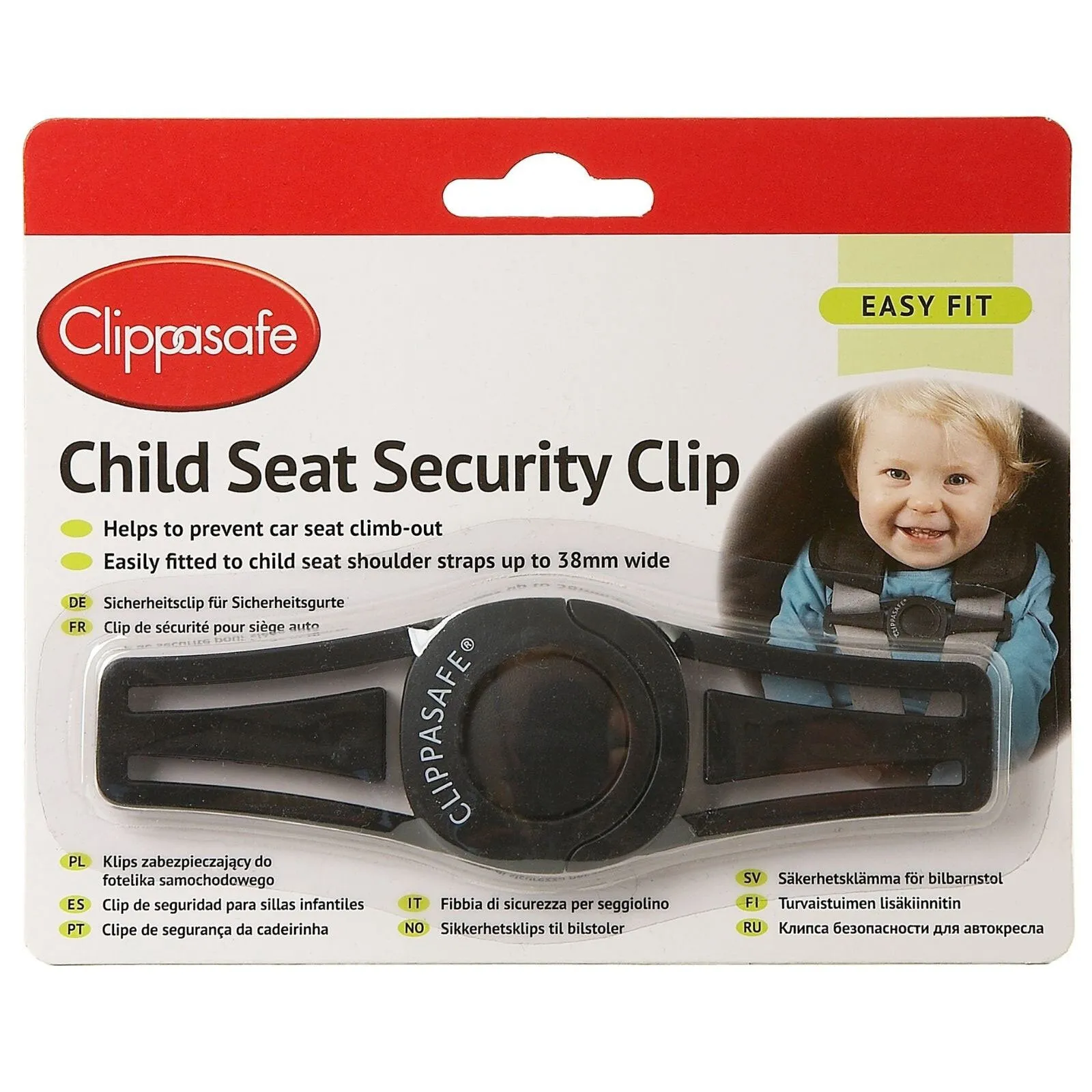 Clippasafe Car Seat Security Clip for Enhanced Child Safety - Adjustable and Durable Safety Restraint