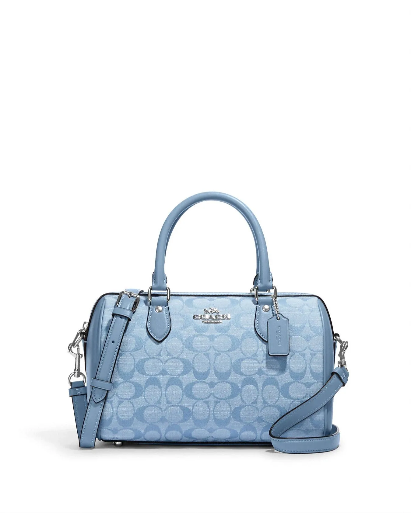 Coach Rowan Satchel In Signature Chambray