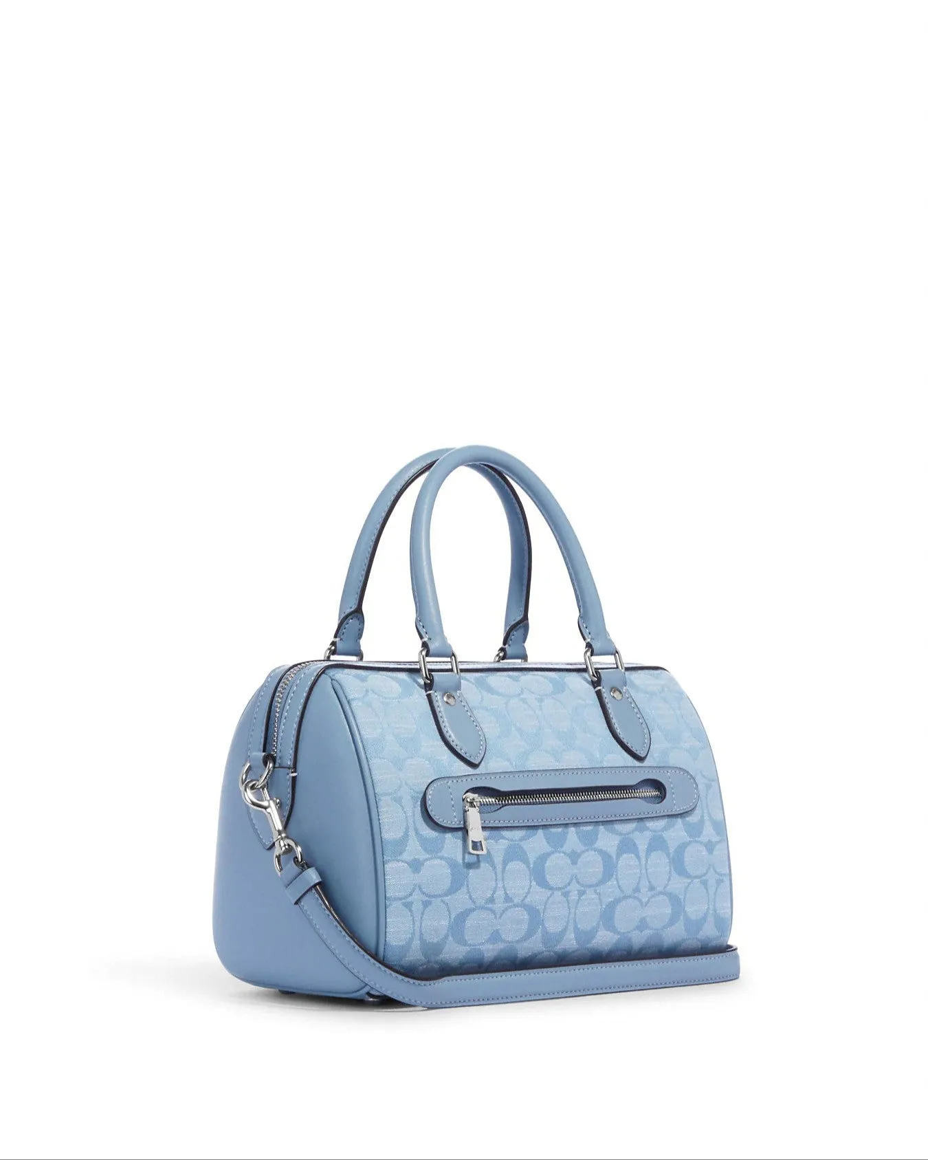 Coach Rowan Satchel In Signature Chambray