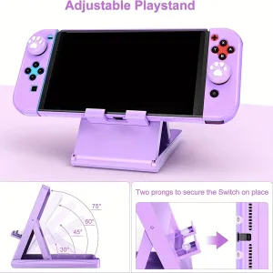 Complete 15-in-1 Purple Switch Accessories Kit for Non-OLED/Lite Models