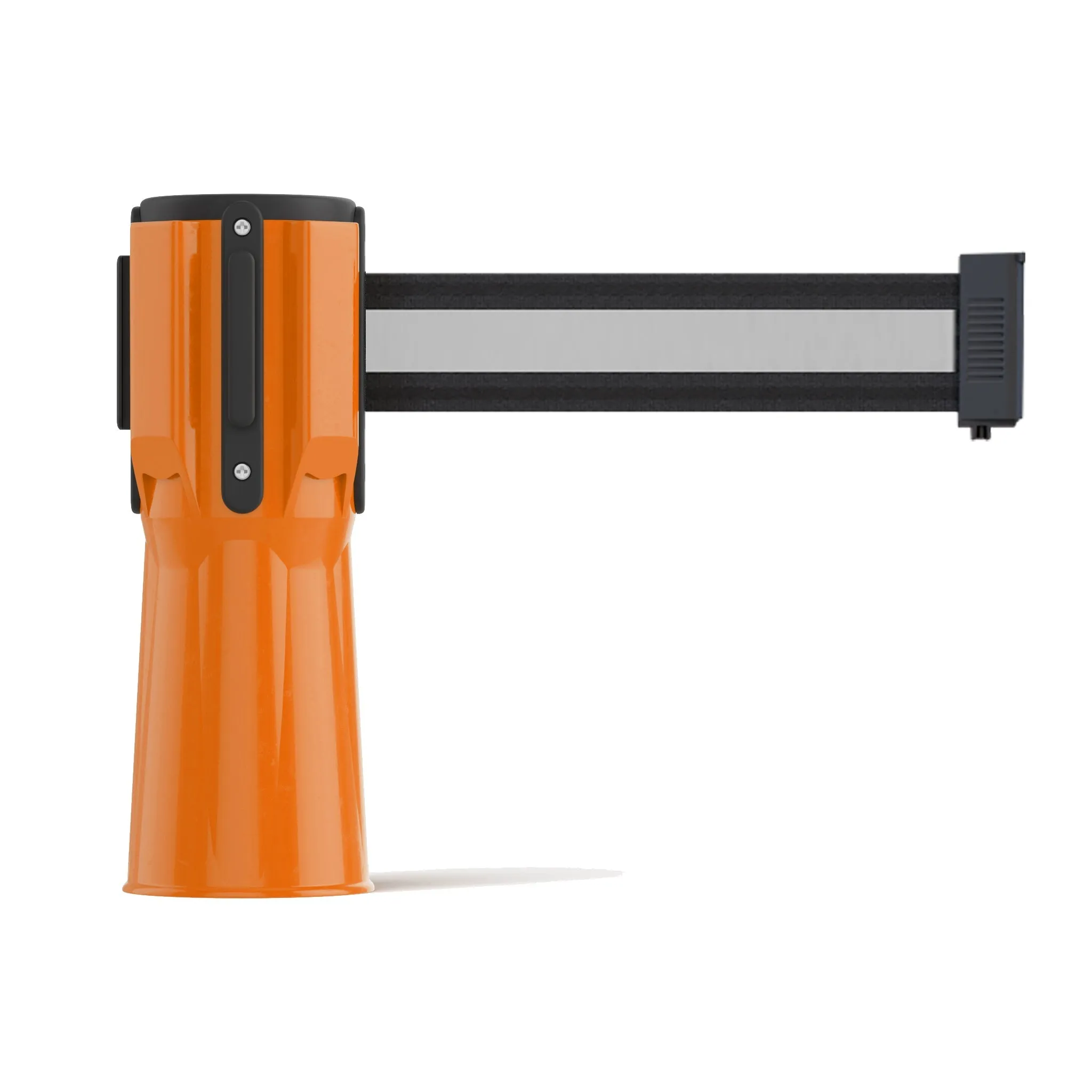 Cone-Mounted Retractable Belt Barrier, 9 Ft. - Trafford Industrial