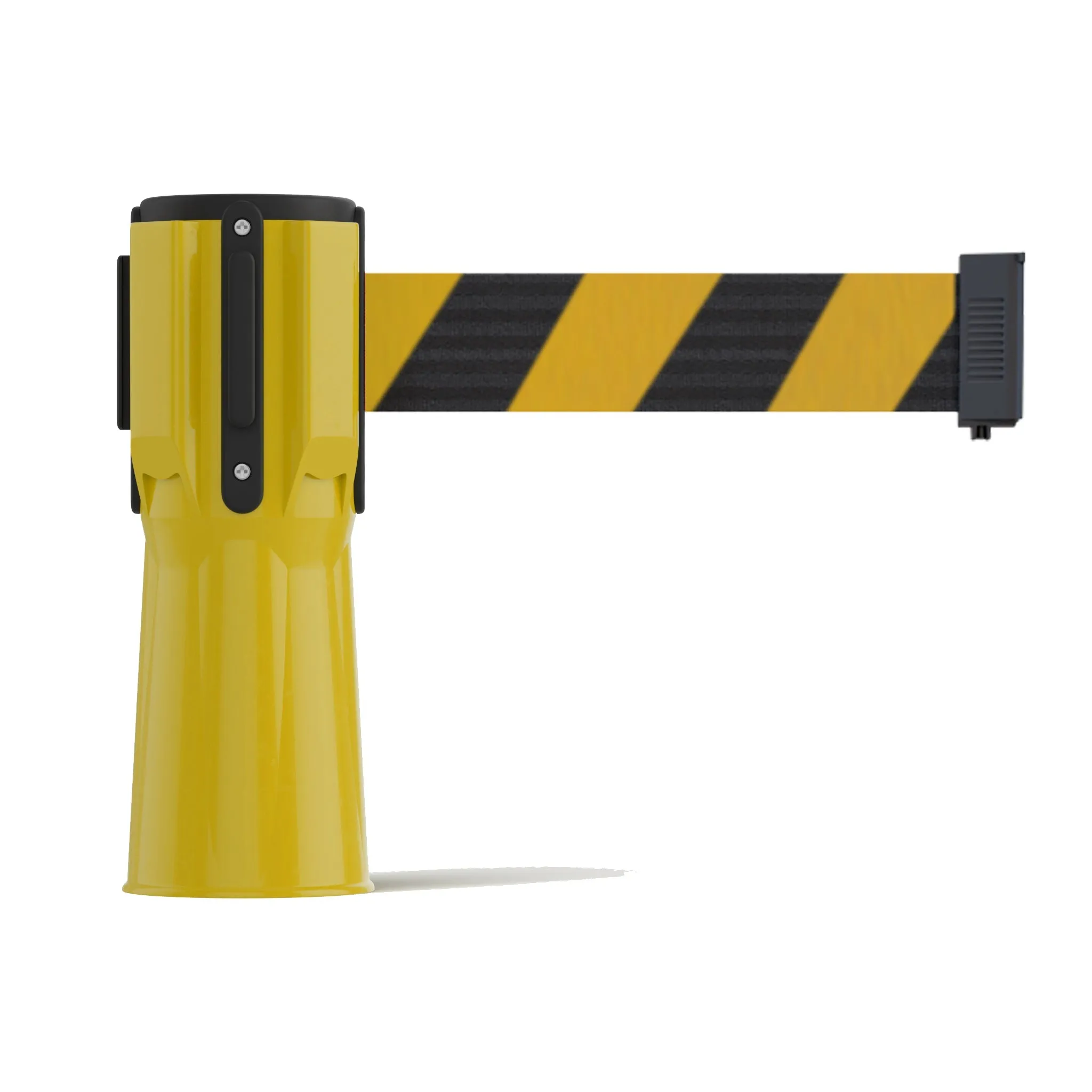 Cone-Mounted Retractable Belt Barrier, 9 Ft. - Trafford Industrial