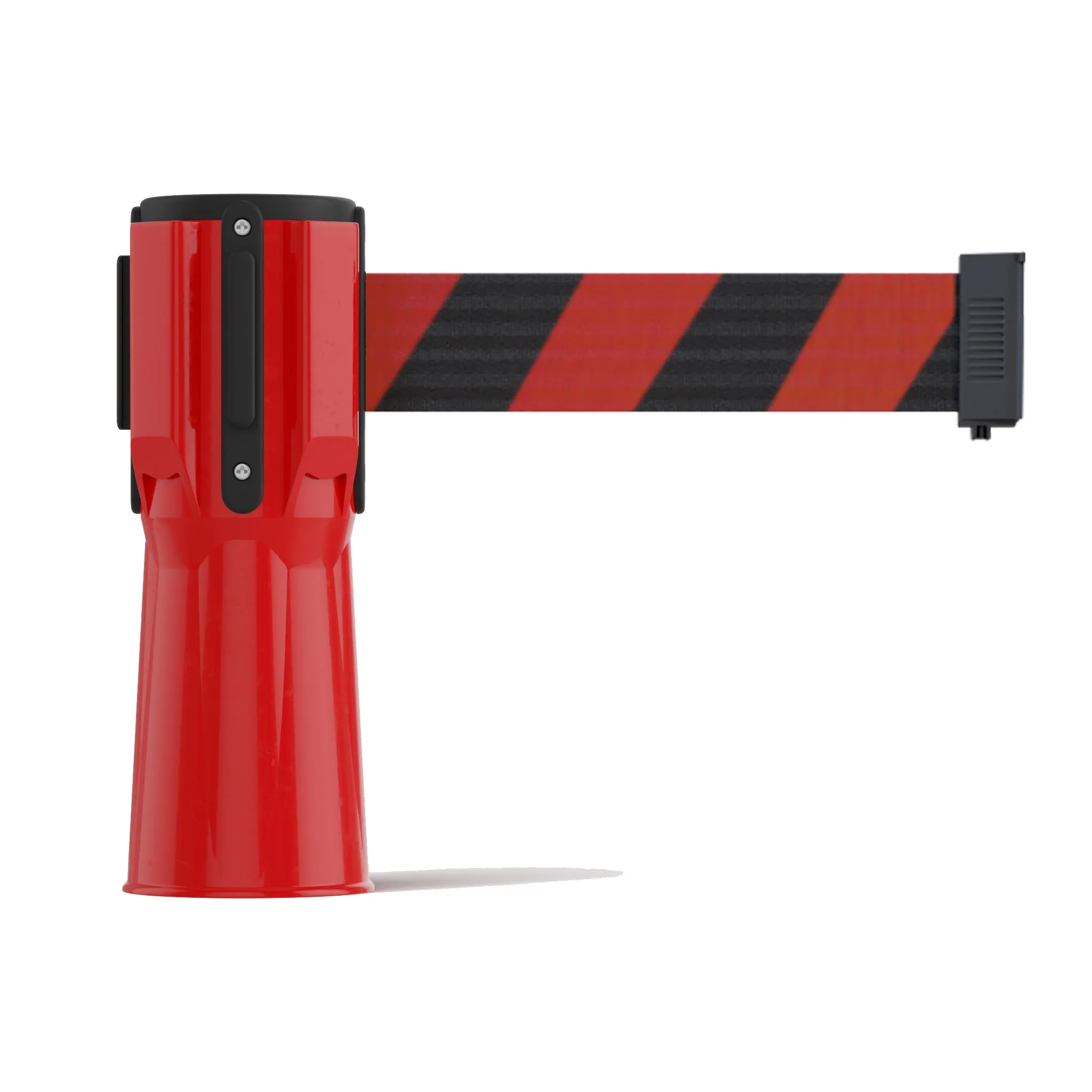 Cone-Mounted Retractable Belt Barrier, 9 Ft. - Trafford Industrial