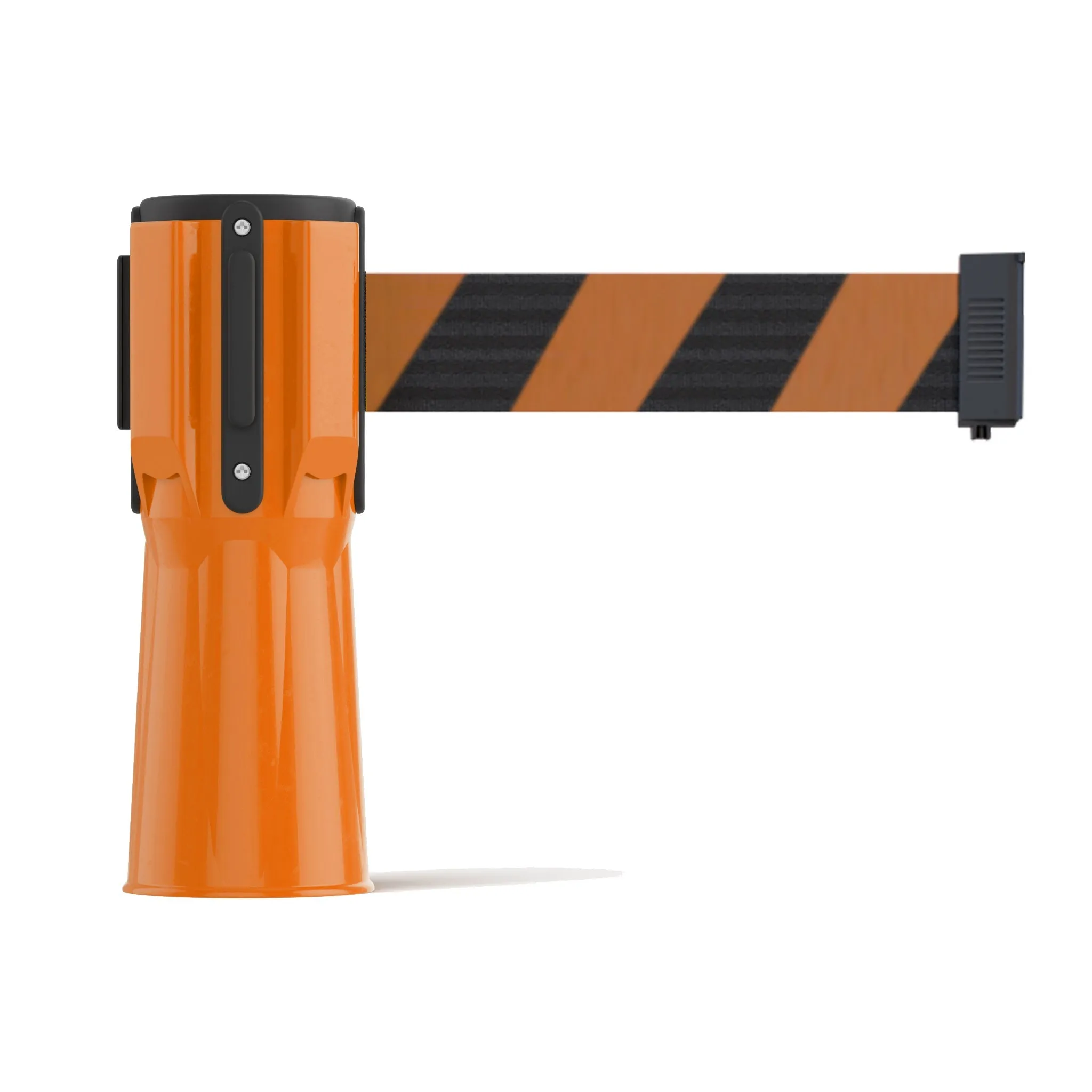 Cone-Mounted Retractable Belt Barrier, 9 Ft. - Trafford Industrial