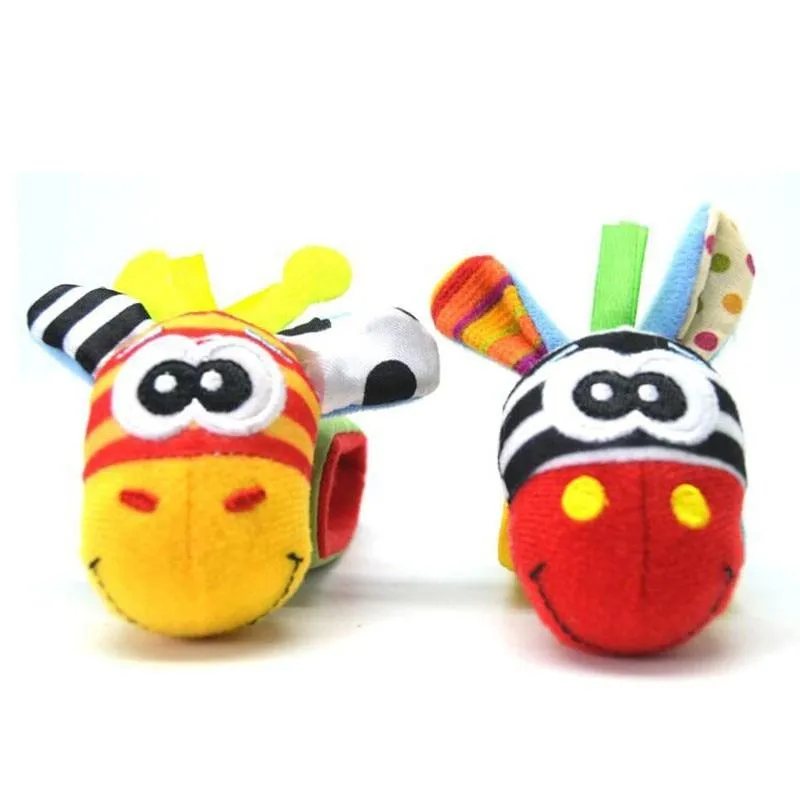 Cute Baby Wrist And Foot Rattles Baby Learning Toys