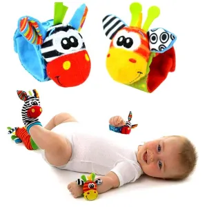 Cute Baby Wrist And Foot Rattles Baby Learning Toys