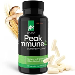 Daiwa PeakImmune4 - Natural Immune Support Supplement 50 Veg Capsules