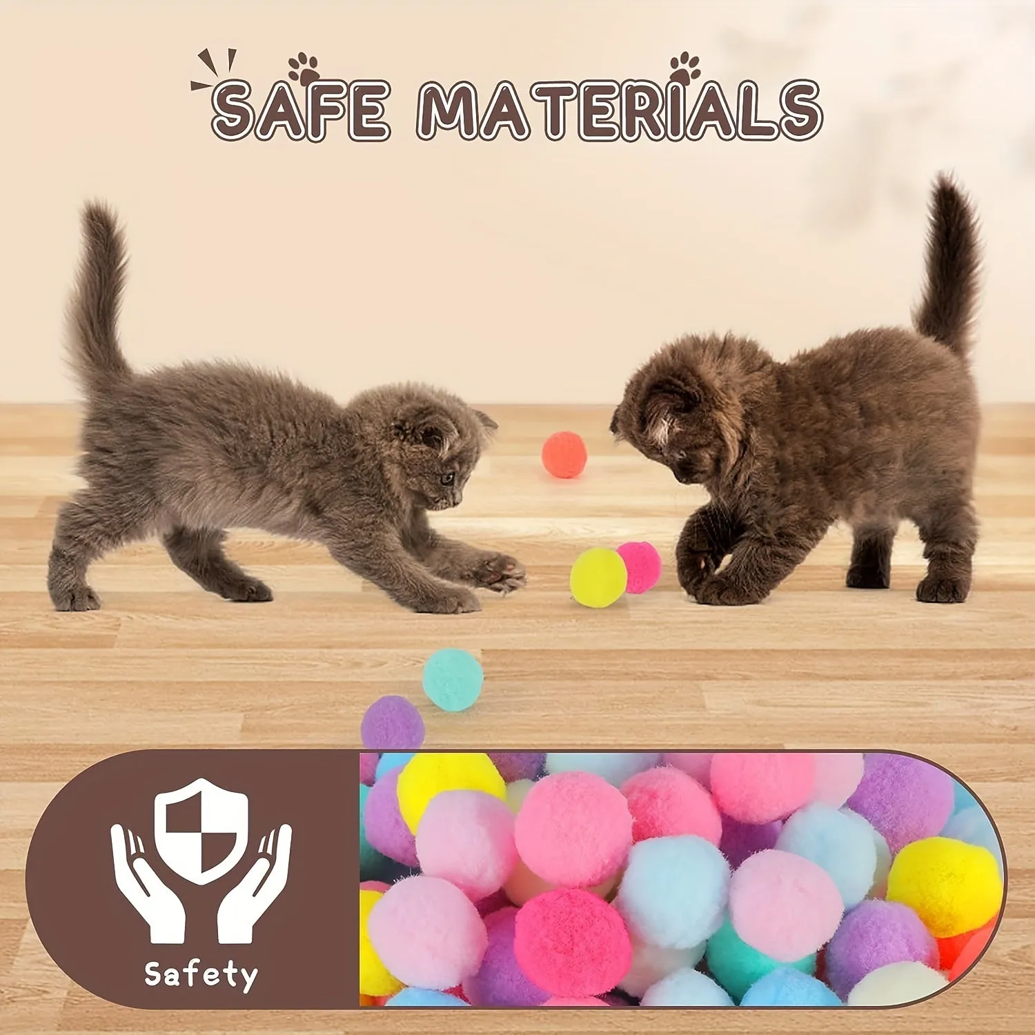 Engaging Mini Pompom Cat Toys Interactive Launch Training for Creative Kittens