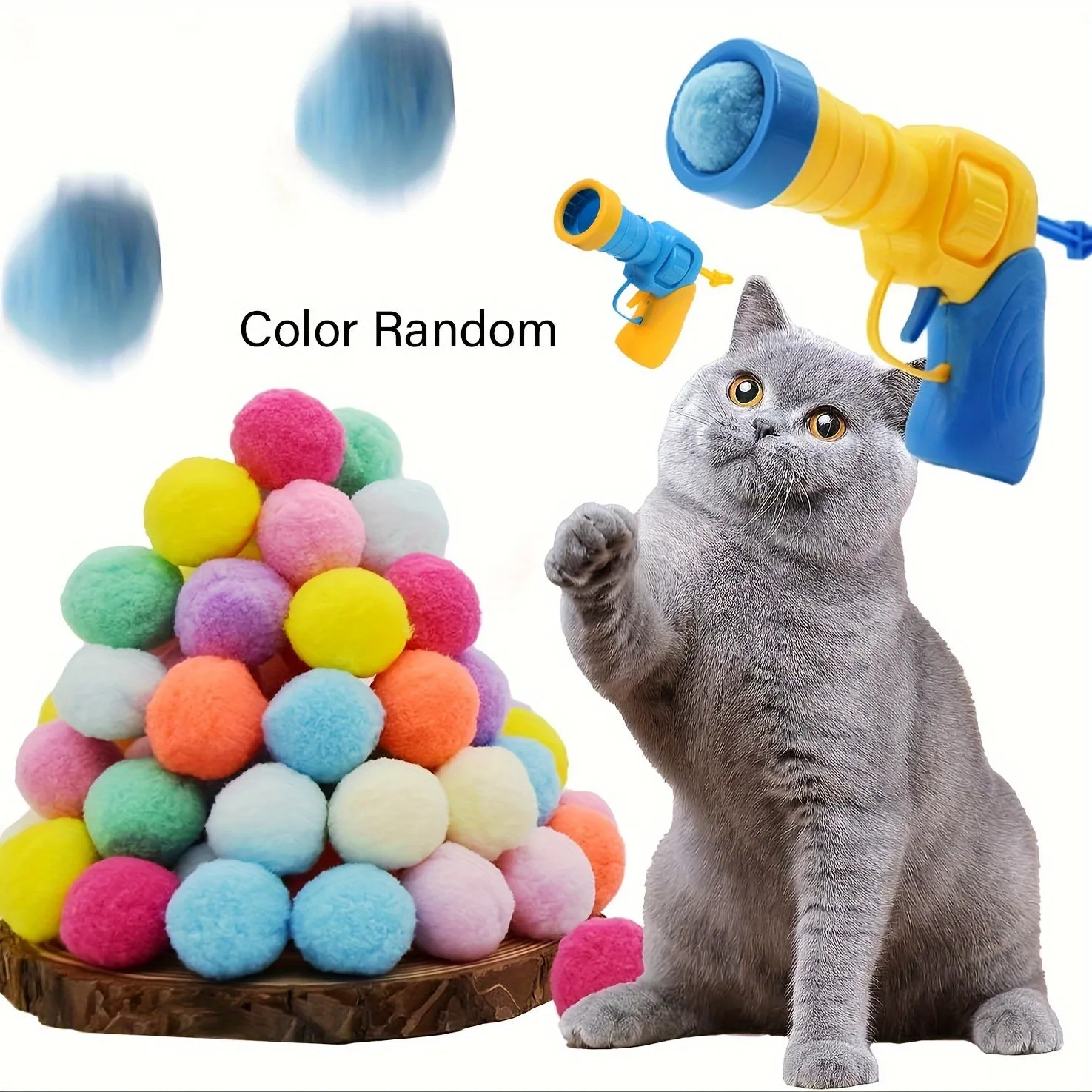 Engaging Mini Pompom Cat Toys Interactive Launch Training for Creative Kittens