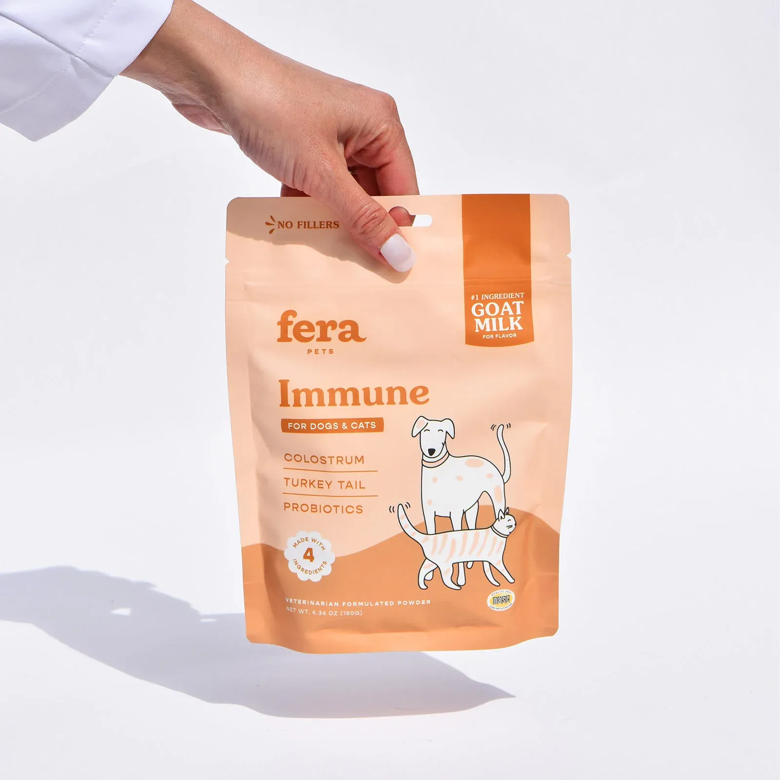 Fera Pet Organics Dog and Cat Supplement, Immune Support Goat Milk