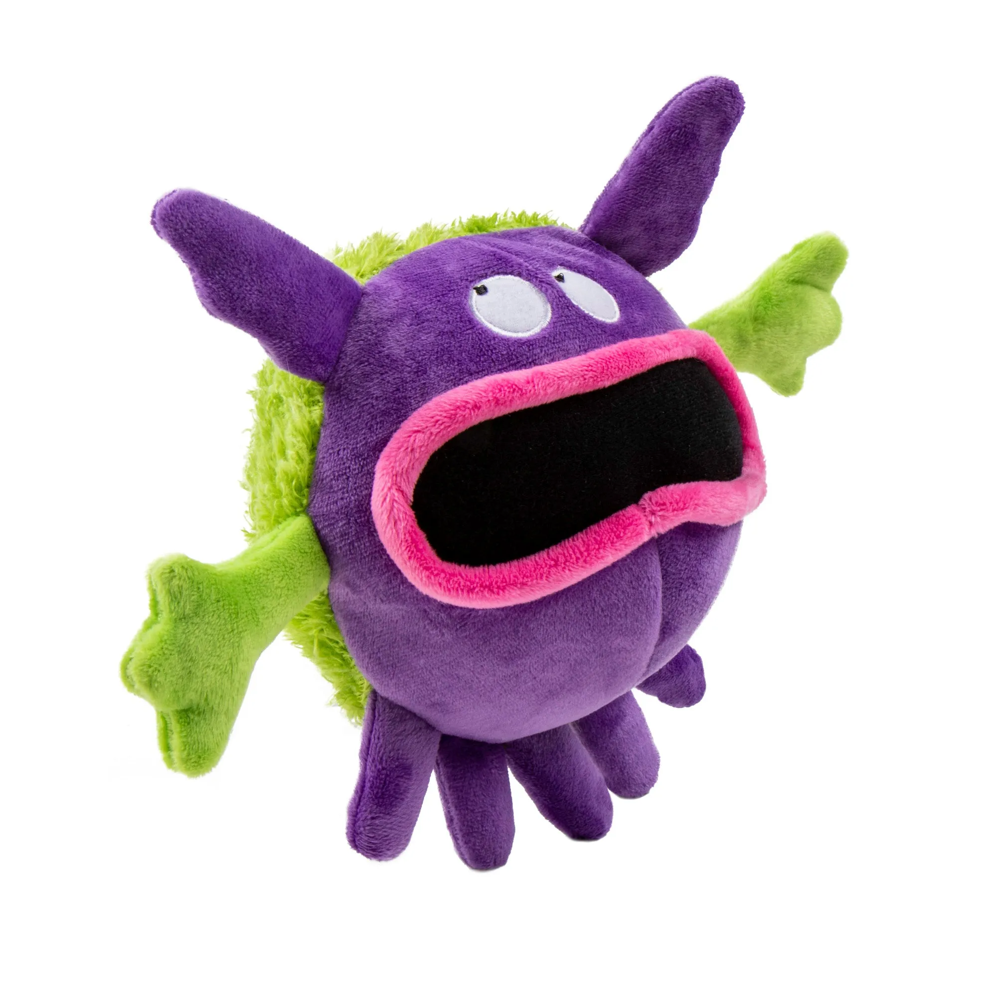 goDog - PlayClean Germs Squeaker Plush Dog Toy