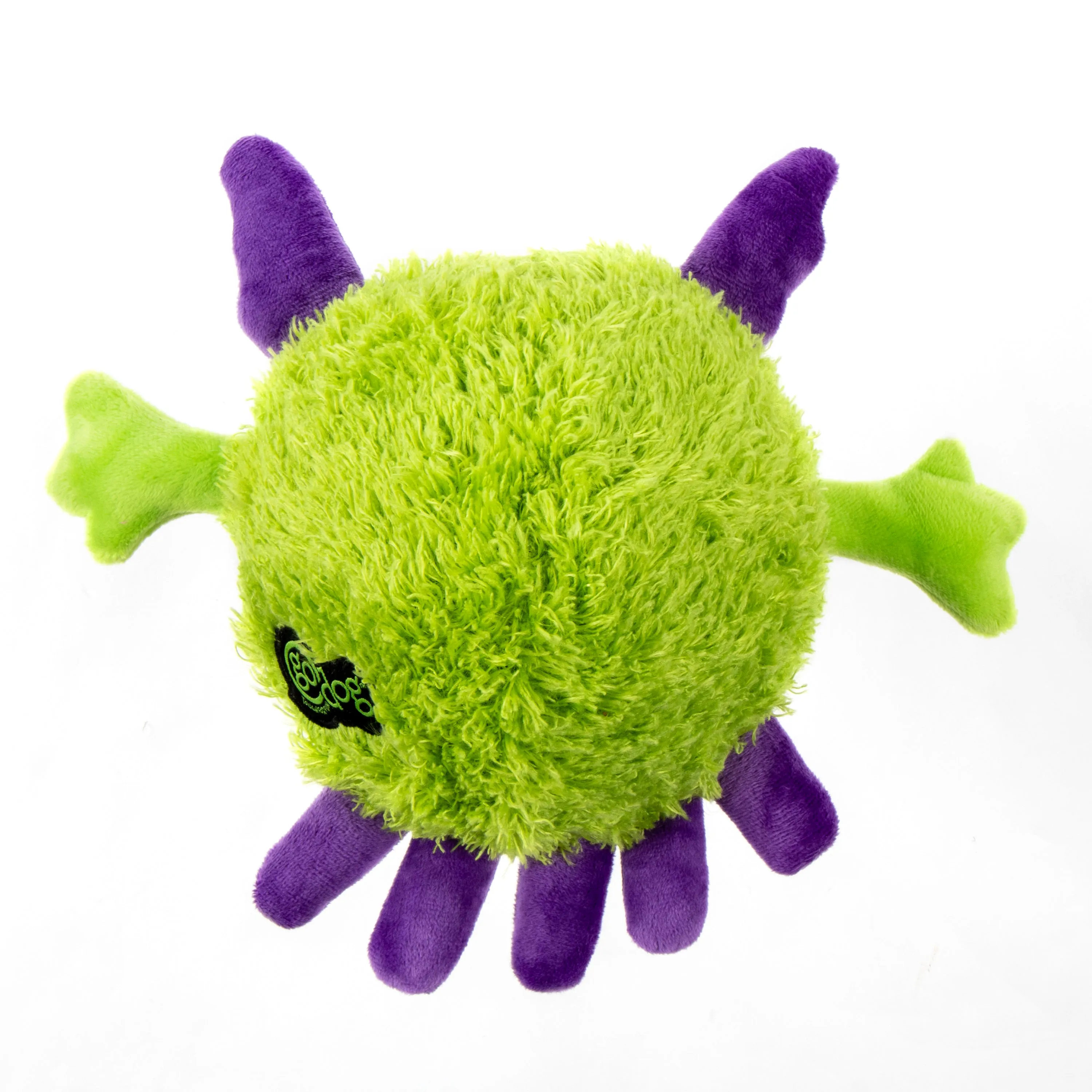 goDog - PlayClean Germs Squeaker Plush Dog Toy