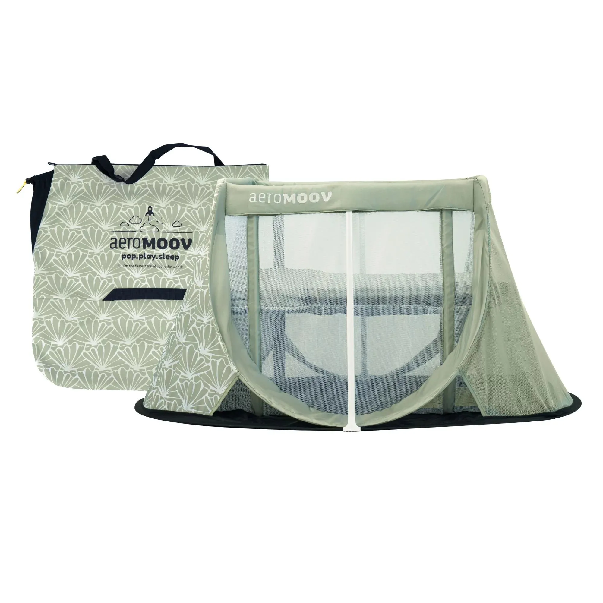 Instant travel cot - Seashell Olive