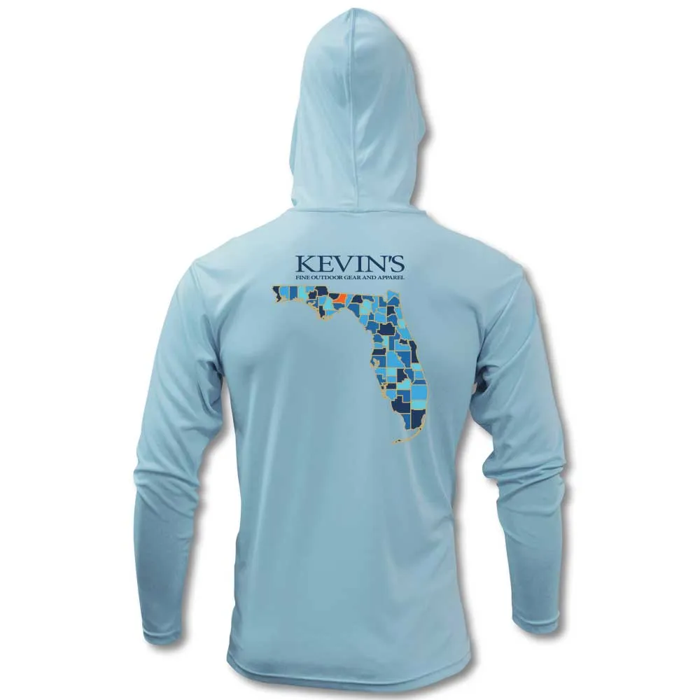 Kevin's Water Camo Florida Xtreme Tek Long Sleeve Hoodie