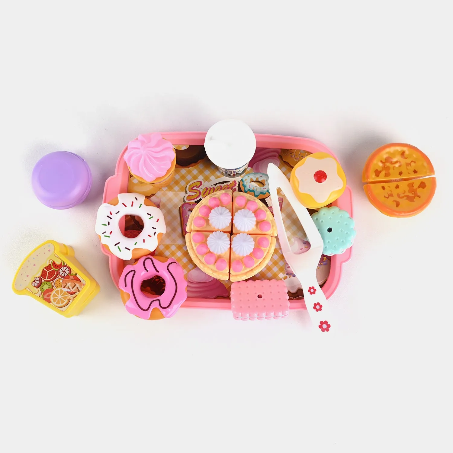 Kids Kitchen Toys Cutting Dessert Baking Goods Toy Set