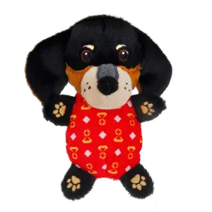 Misoko Limited Edition Dachshund Squeaky Plush Dog Toy Soft For Small Breed Dogs And Puppies