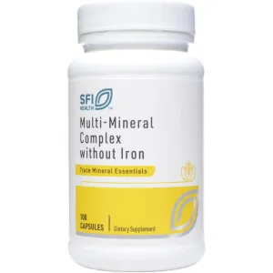 Multi-Mineral Complex w/o Iron 100 Capsules by Klaire Labs/SFI Health