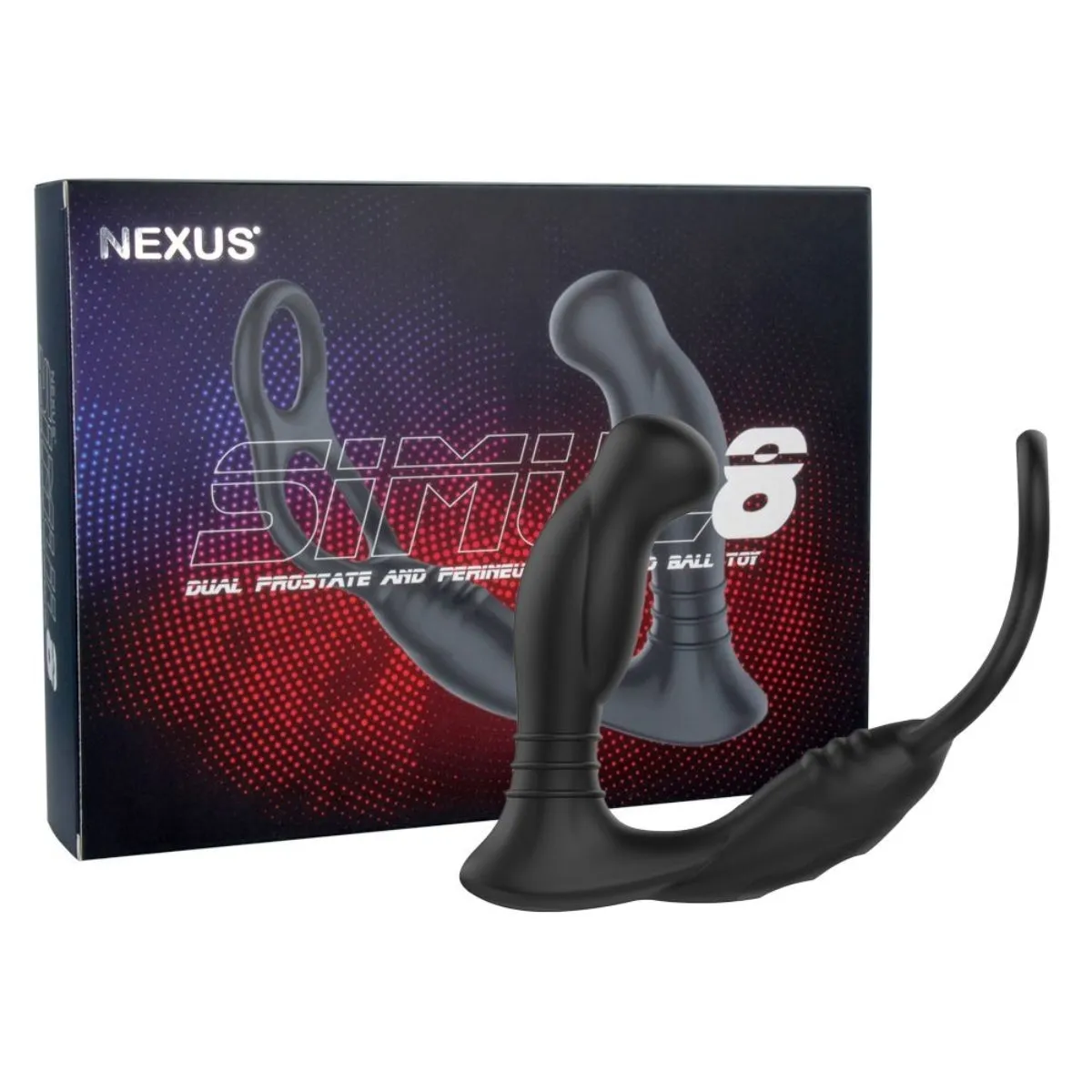 Nexus Simul8 Dual Prostate & Perineum Cock & Ball Prostate Massager Black