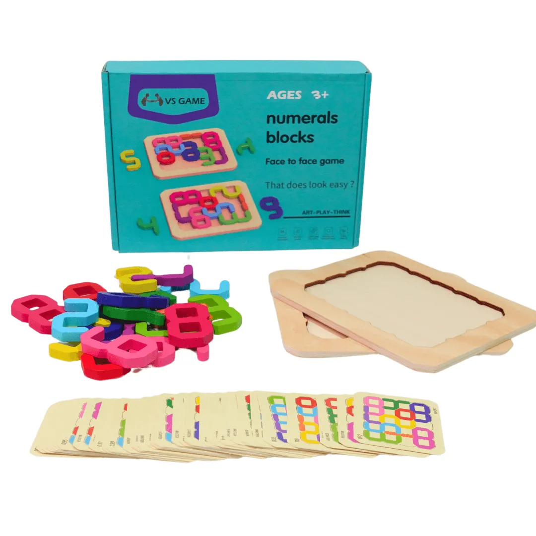 Numerals Blocks, face to face game for Kids Age 3 