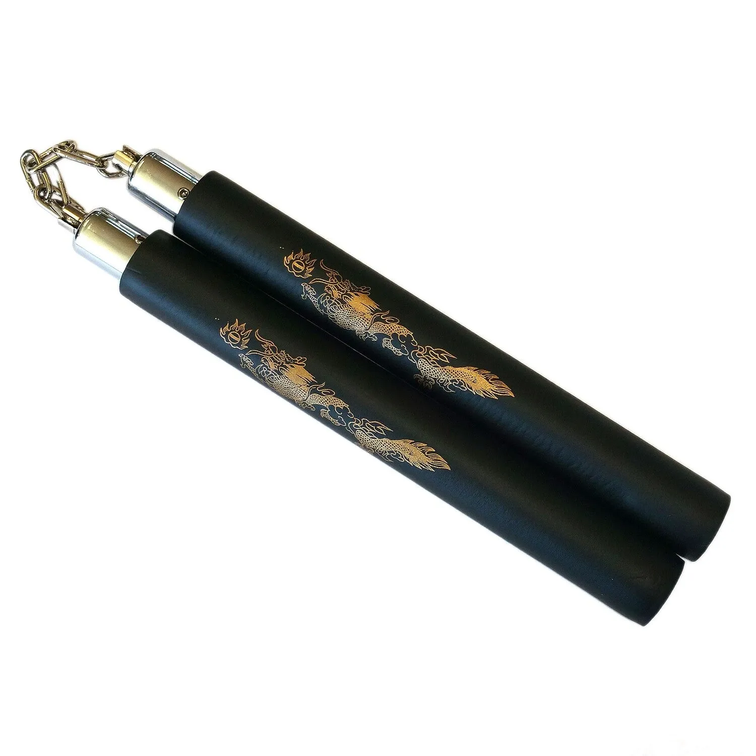 Nunchaku, Foam Padded, Chain, Black