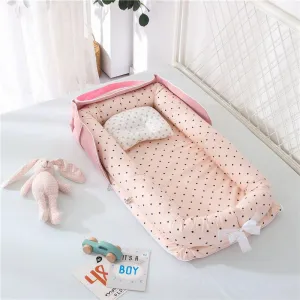 Portable Safety Sleeping Crib - Pink