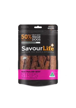 SavourLife Dog Treat Australian Beef Strips 165g