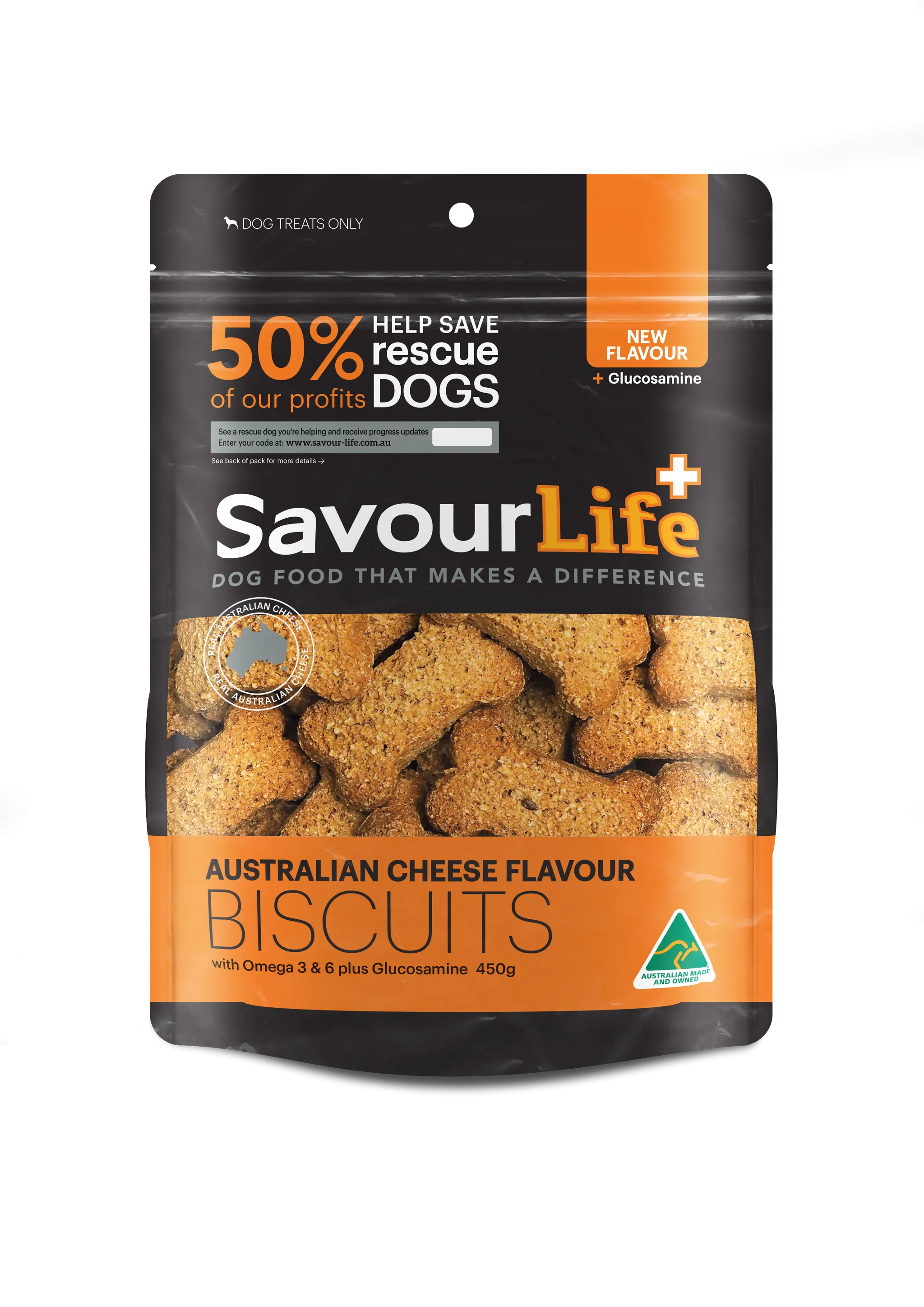 SavourLife Dog Treat Australian Cheese Flavour Biscuits 450g