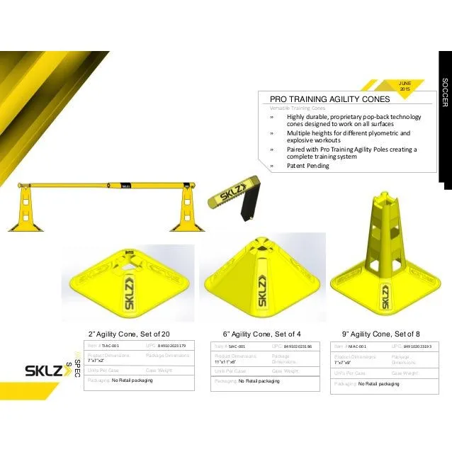 SKLZ Pro Training Agility Cones 6" (4-pack)