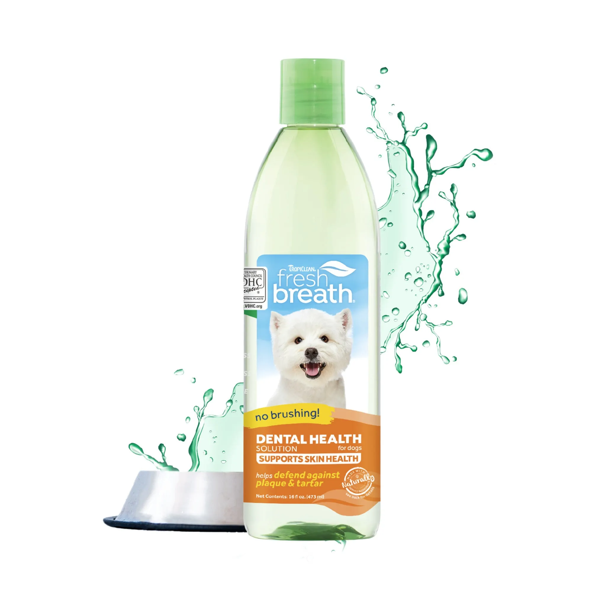 TropiClean Fresh Breath Dental Health Solution Supports Skin Health 473ml