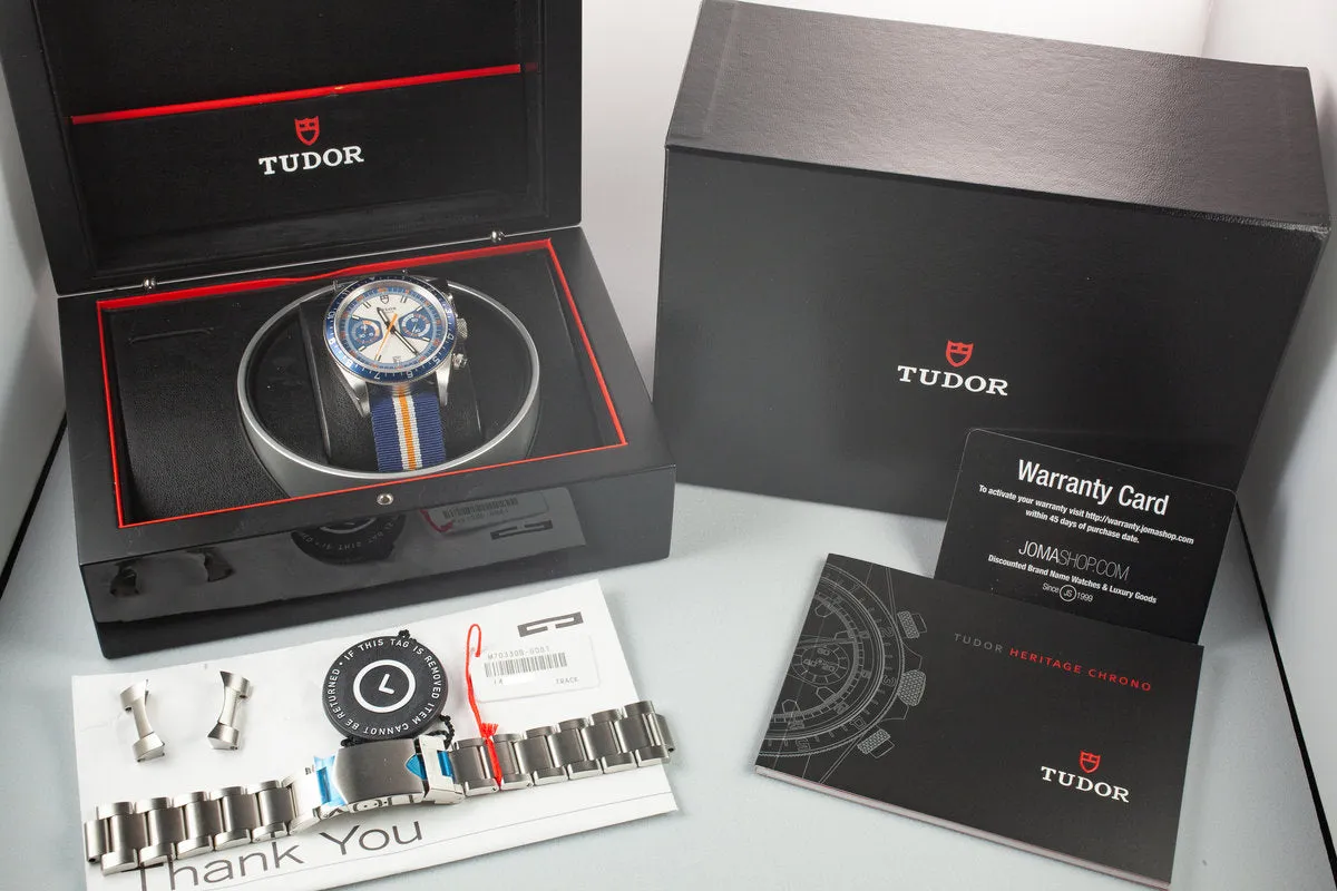 Tudor Heritage Chrono Blue 70330B with Box