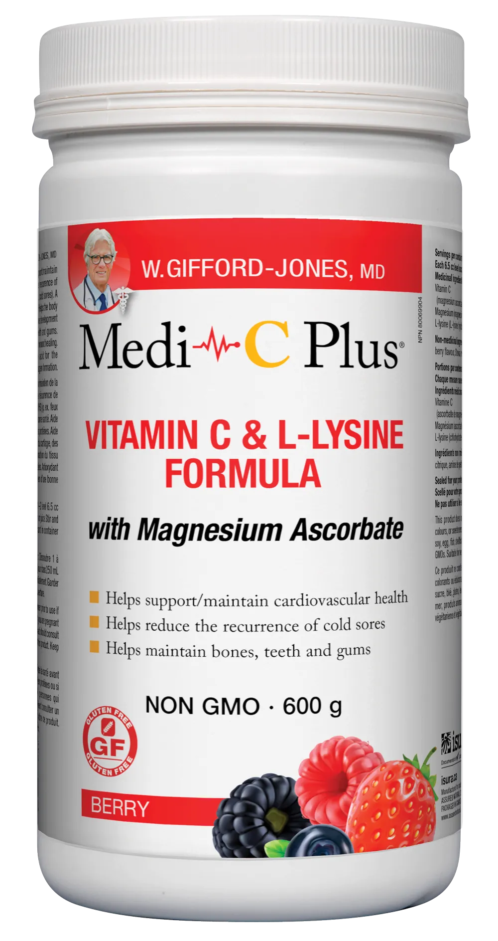 W. Gifford-Jones Medi-C Plus w/ Magnesium Citrus Flavour 600g