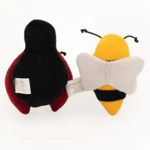 ZippyClaws 2-Pack Catnip Ladybug & Bee Cat Toys